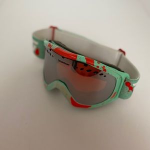 Gordini Sea Foam Green & Red Snowboarding Goggles